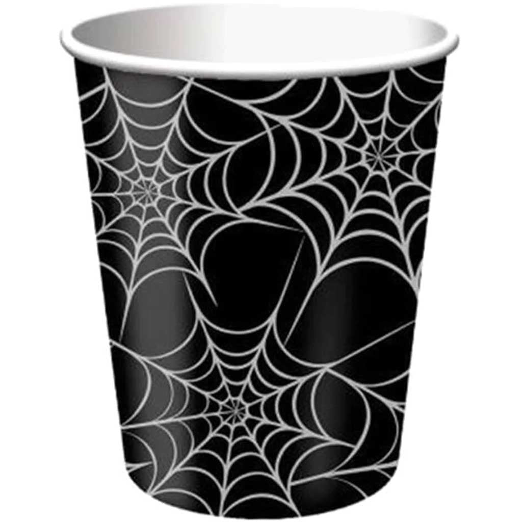 Metallic Webs, Paper Cups 9oz 8ct 