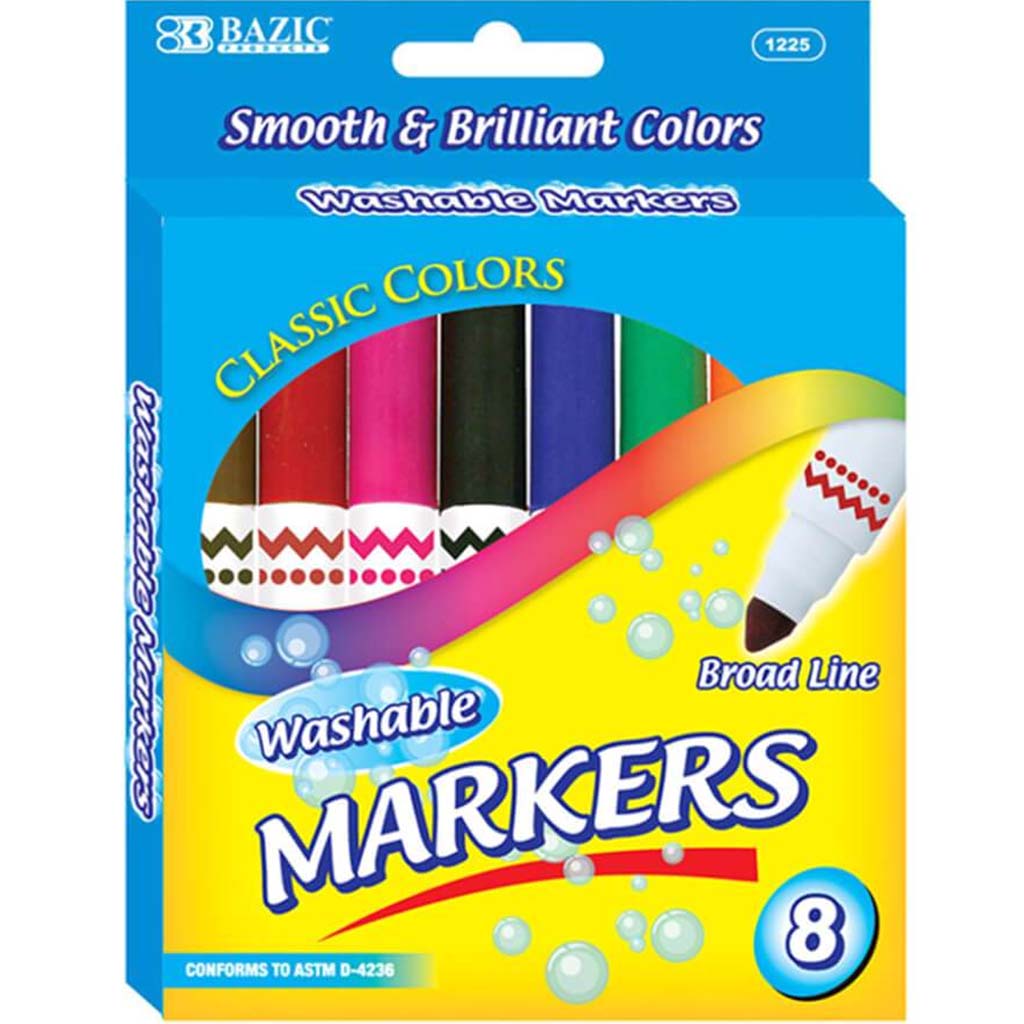 Broad Line Jumbo Washable Markers 