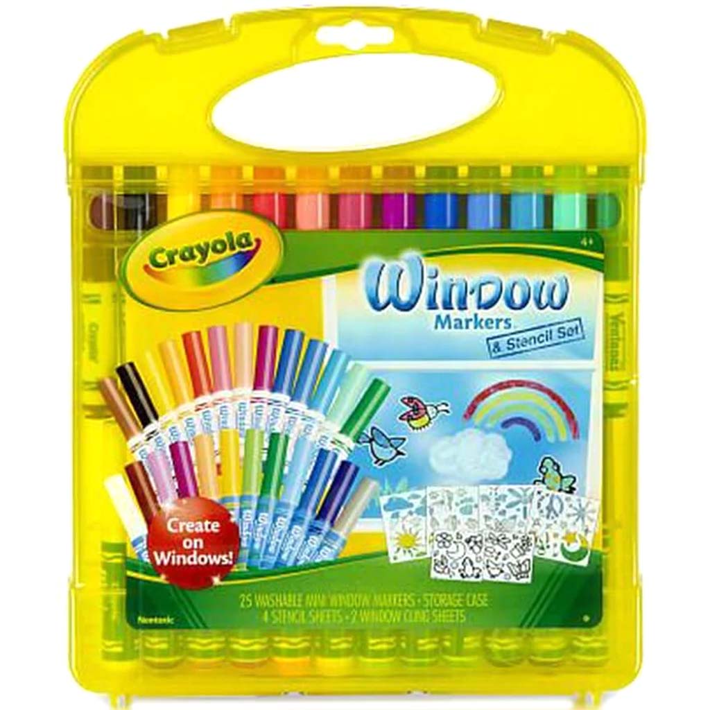 Crayola Window Markers &amp; Stencil Set