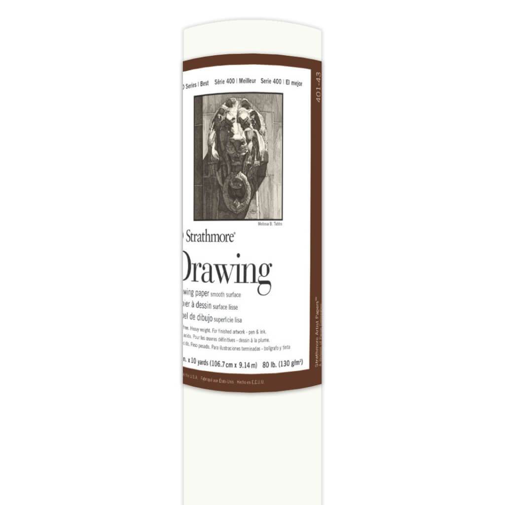 Strathmore Drawing 80# Smooth 42in x 10yds Roll