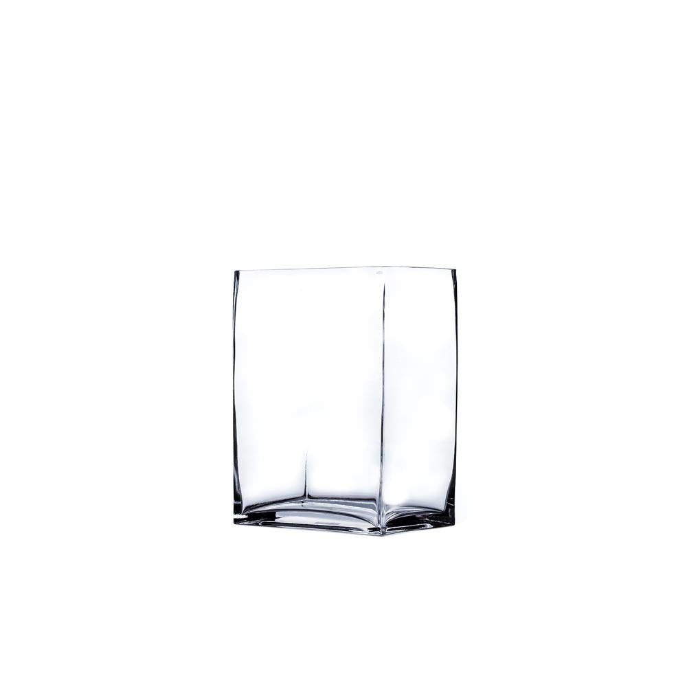 Clear Rectangle Block Glass Vase 3&quot; x 4&quot; x 5&quot; 