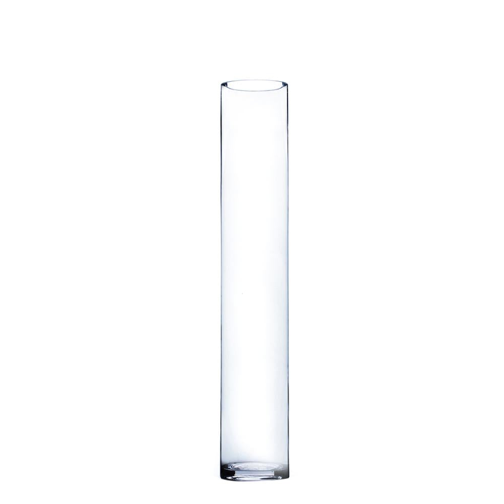 Clear Cylinder Glass Vase 4" x 24" 