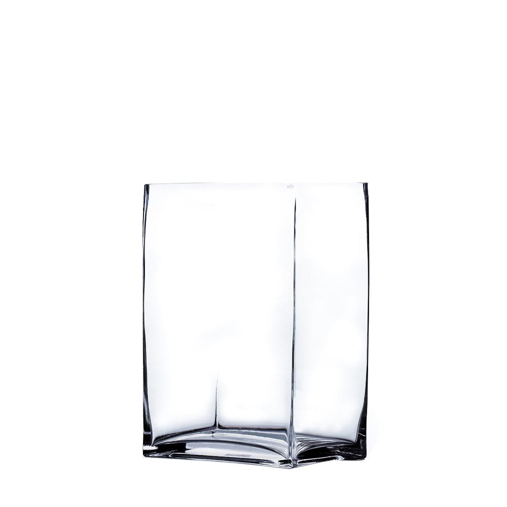 Clear Rectangle Block Glass Vase 6&quot; x 4&quot; x 10&quot; 