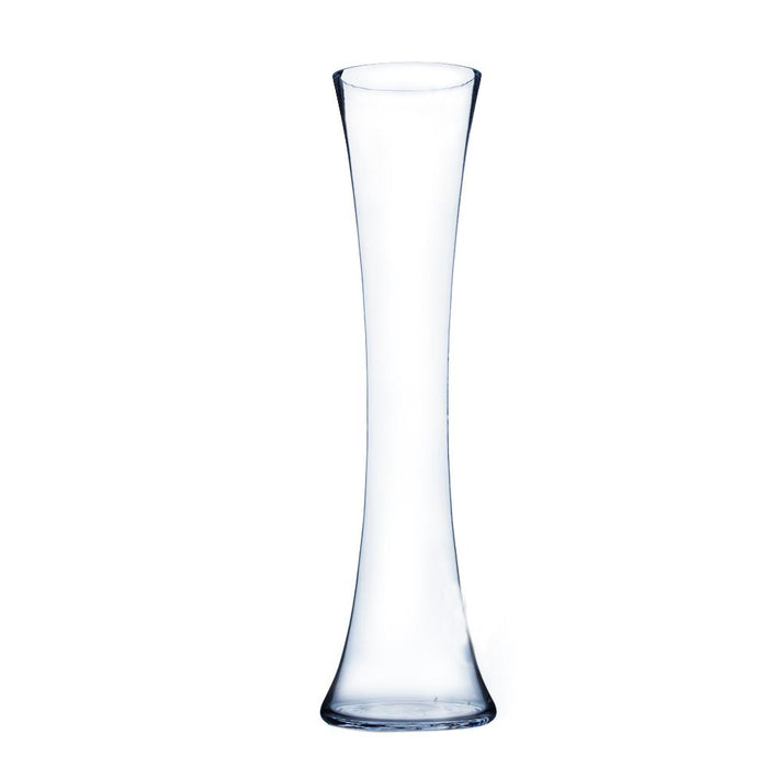 Clear Hurricane Concaved Gathering Glass Vase 6" x 27" 