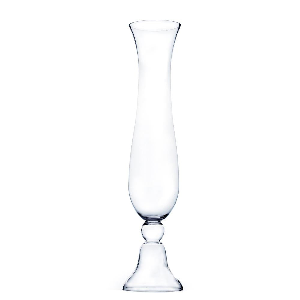 Clear Trumpet Glass Vase 