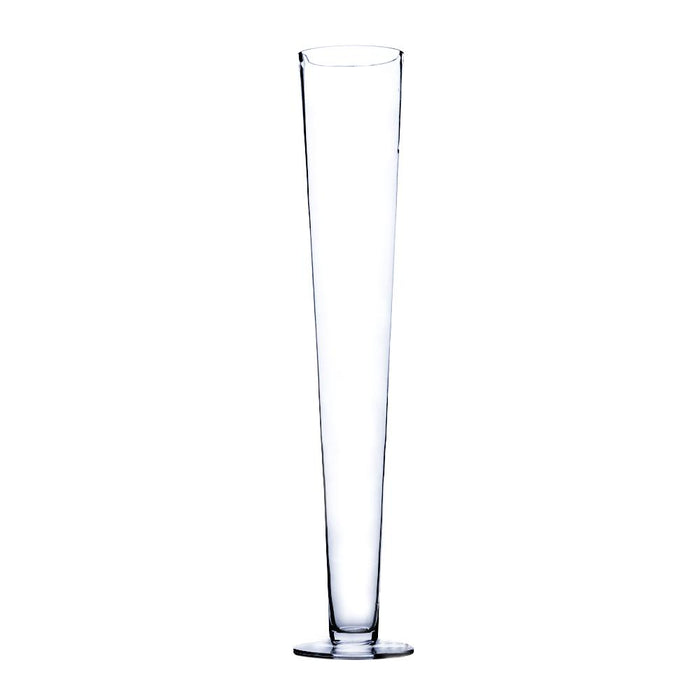 Clear Trumpet Vase Open 4.25" X 23" 