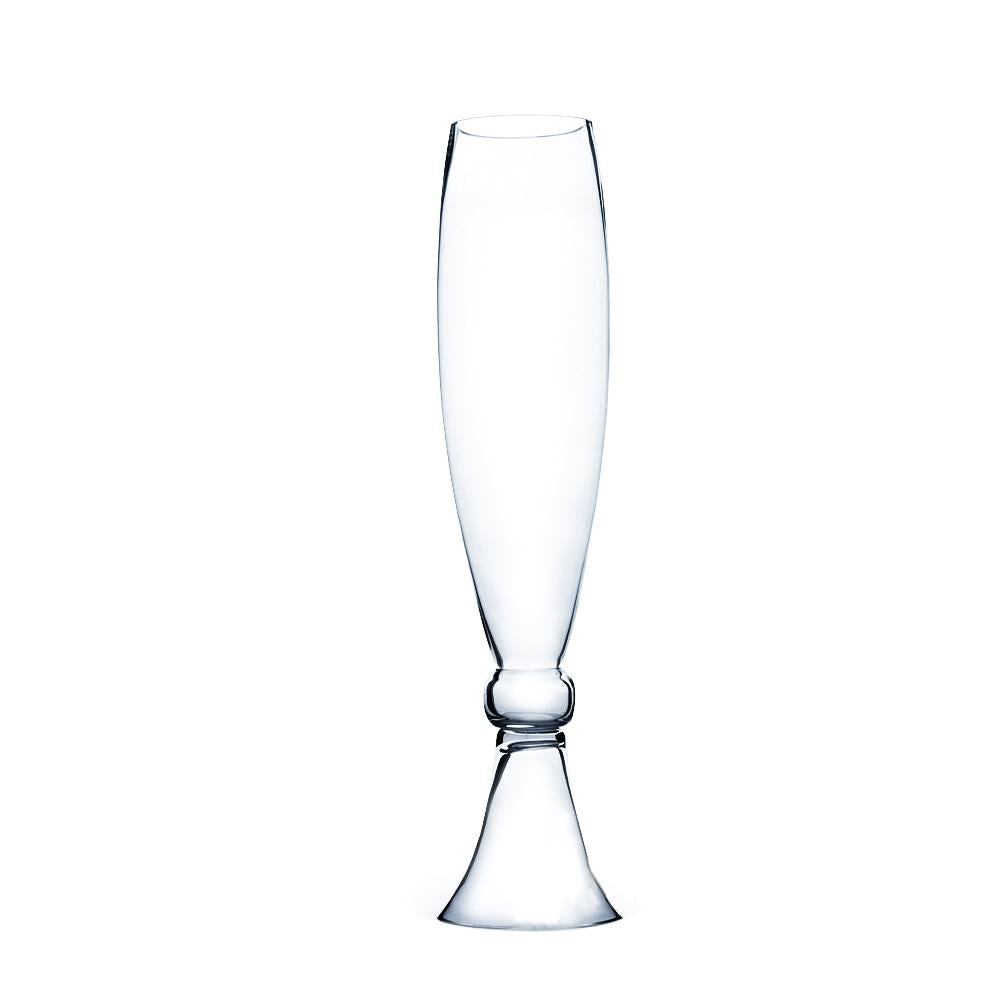 Clear Bud Trumpet Glass Vase, 4&quot; X 23&quot; 