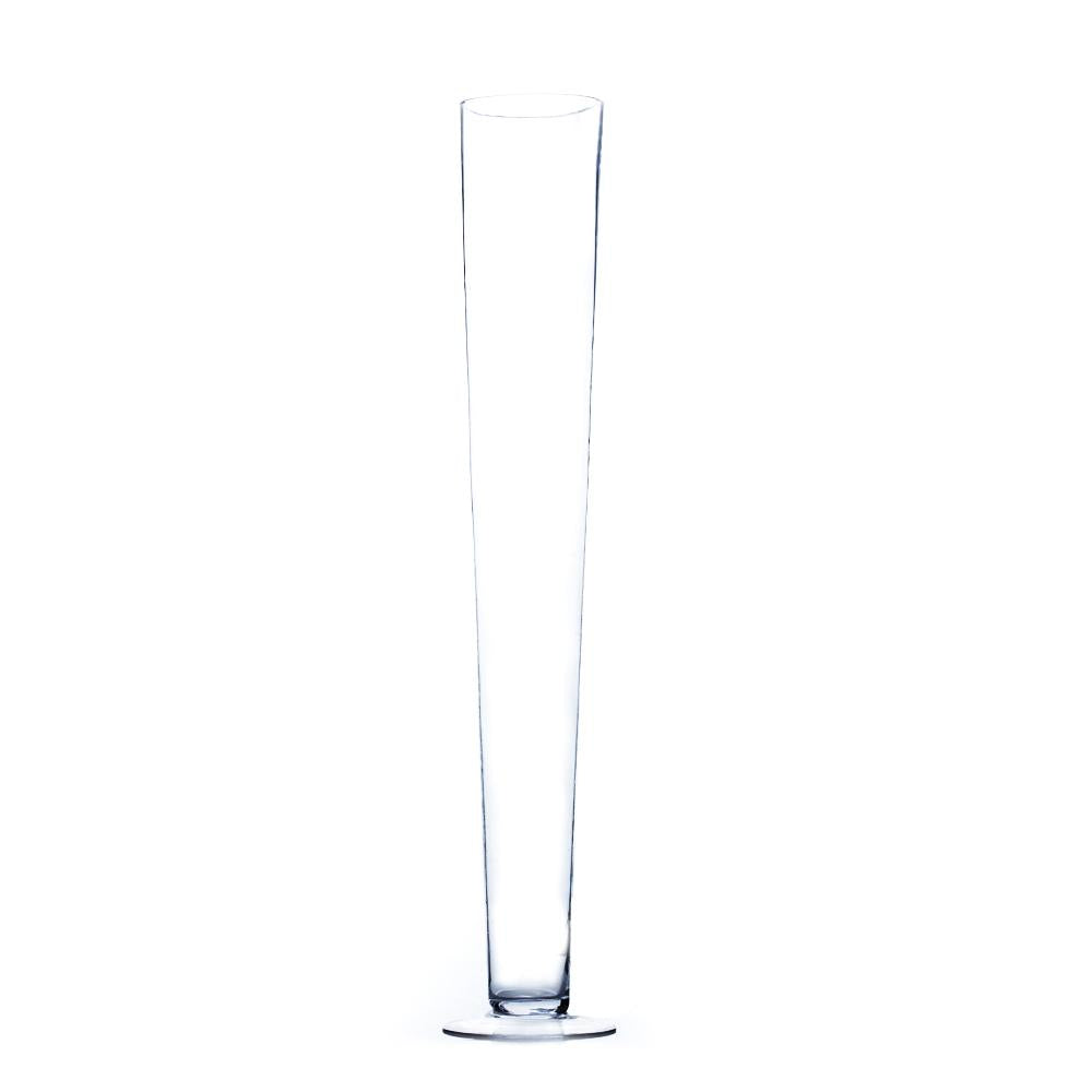 Clear Trumpet Vase Open 4.25" X 27" 