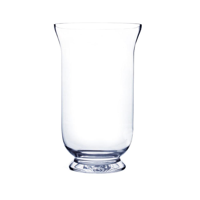 Clear Hurricane Glass Vase 7" x 12" 