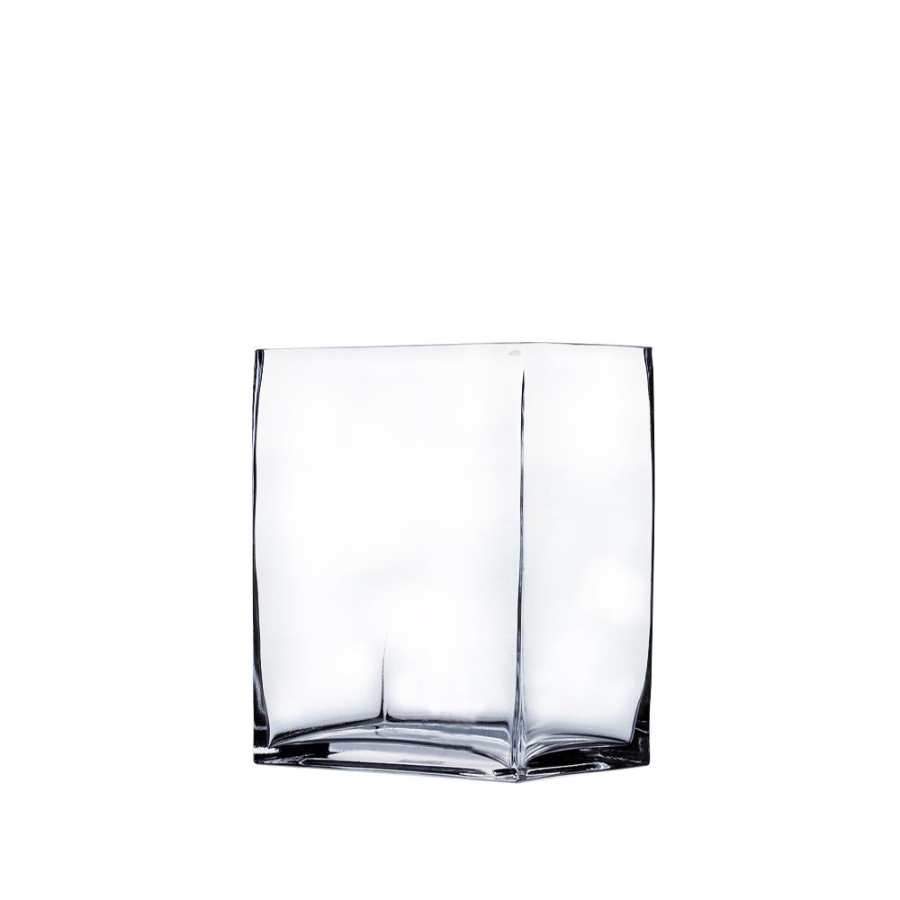 Clear Rectangle Block Glass Vase 6&quot; x 4&quot; x 8&quot; 