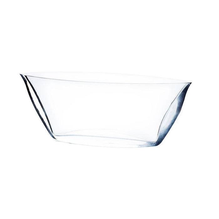 Clear Boat Glass Vase 8.5" x 2.5" x 3" 