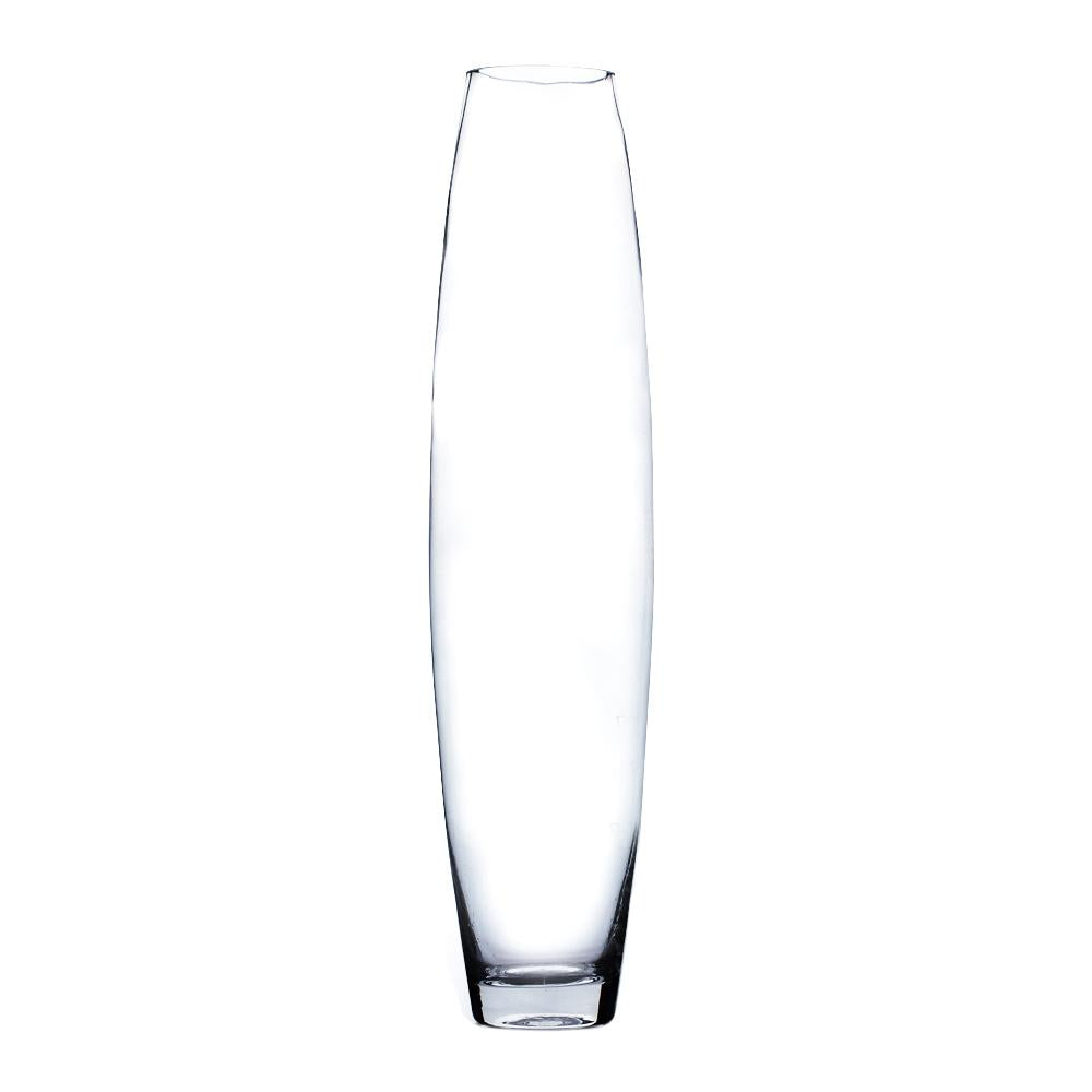 Clear Urn Bullet Glass Vase 3" x 16" 