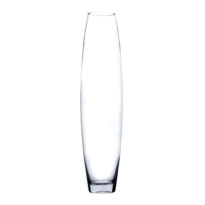 Clear Urn Bullet Glass Vase 3" x 16" 