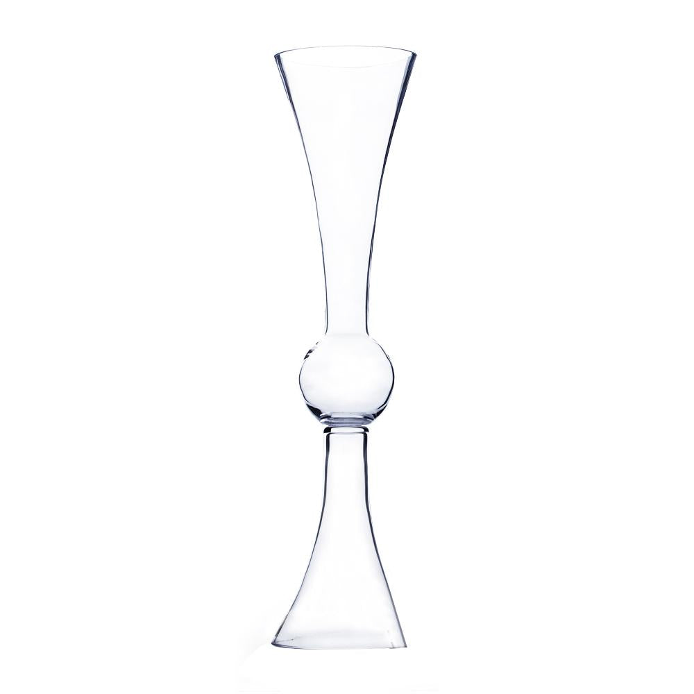 Clear Reversible Latour Trumpet Vase 7.5" X 30" 