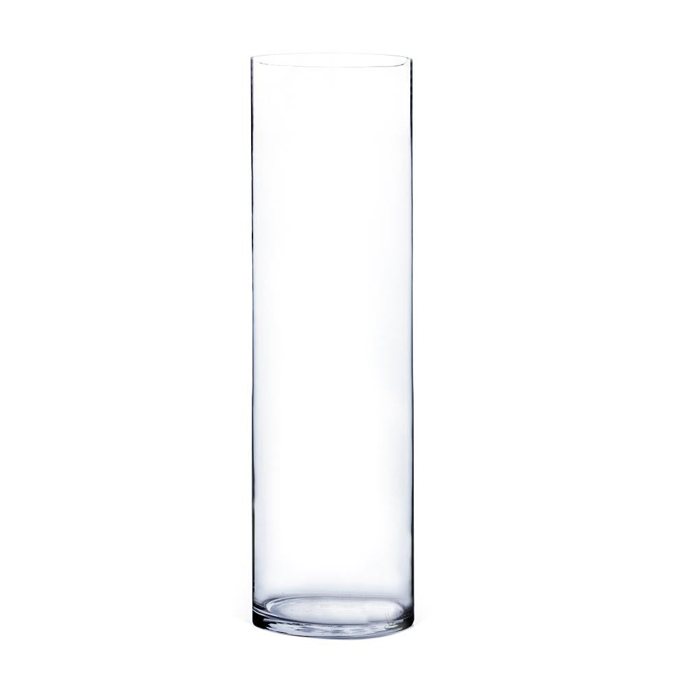 Clear Cylinder Glass Vase 7" x 26" 