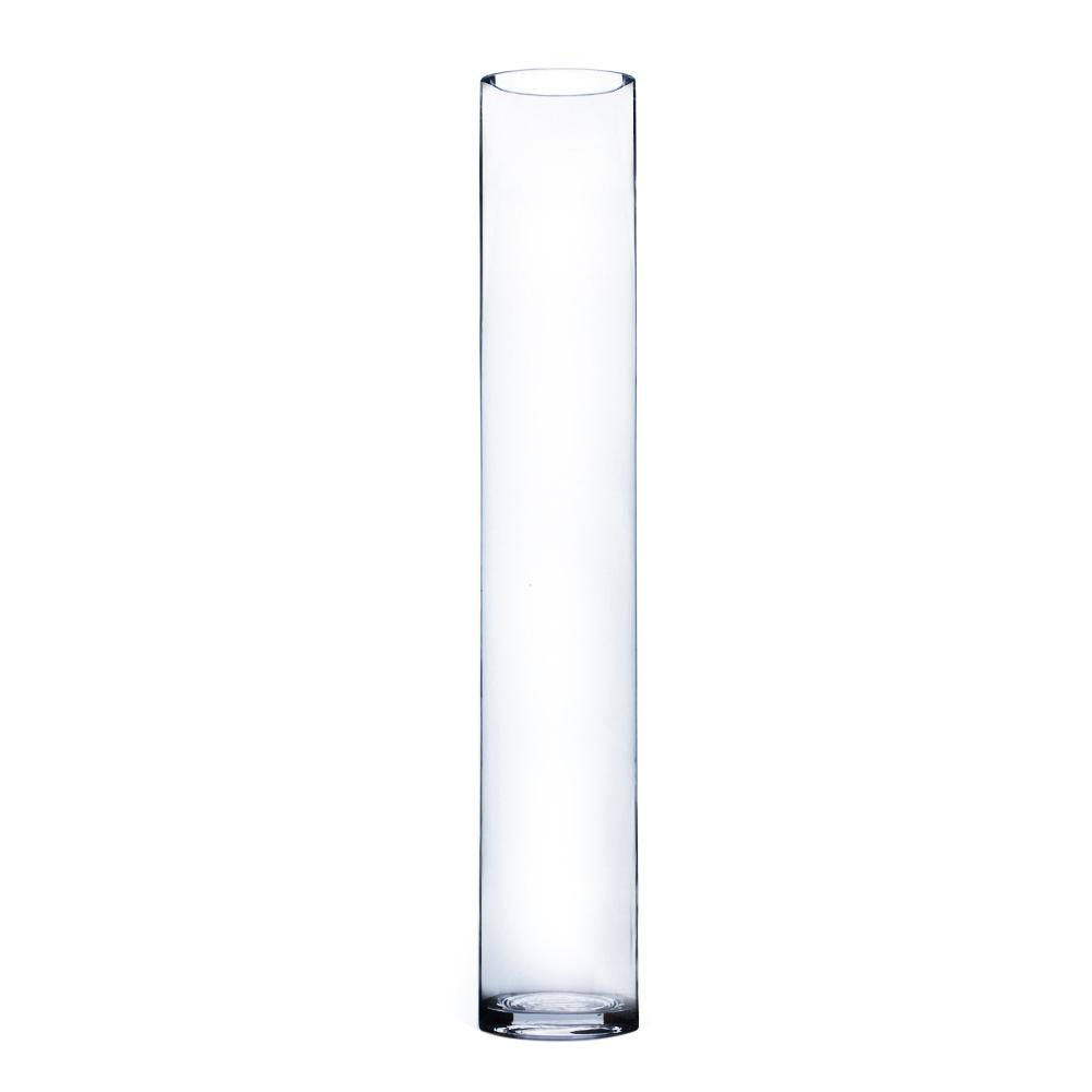 Clear Cylinder Glass Vase 4" x 28" 