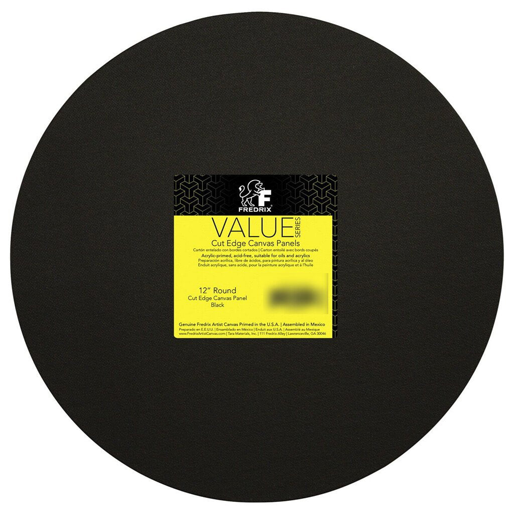 Cut Edge Canvas Panels 12in Round 25pkg