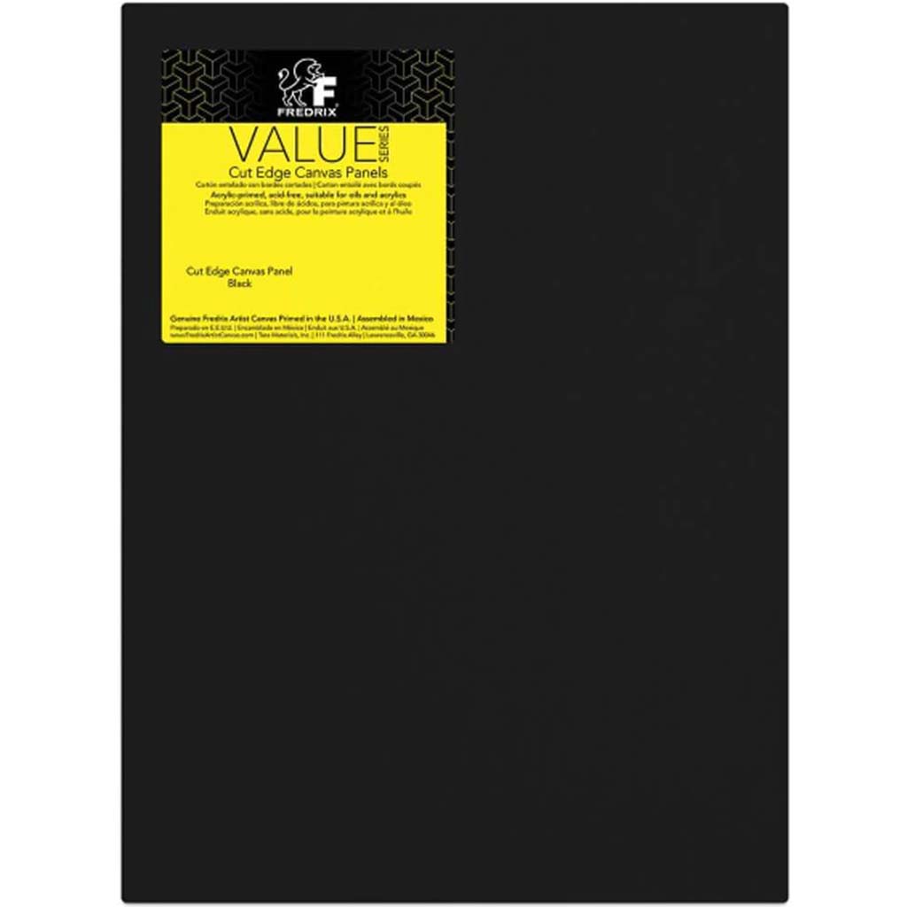 Canvas Panels Cut Edge Black