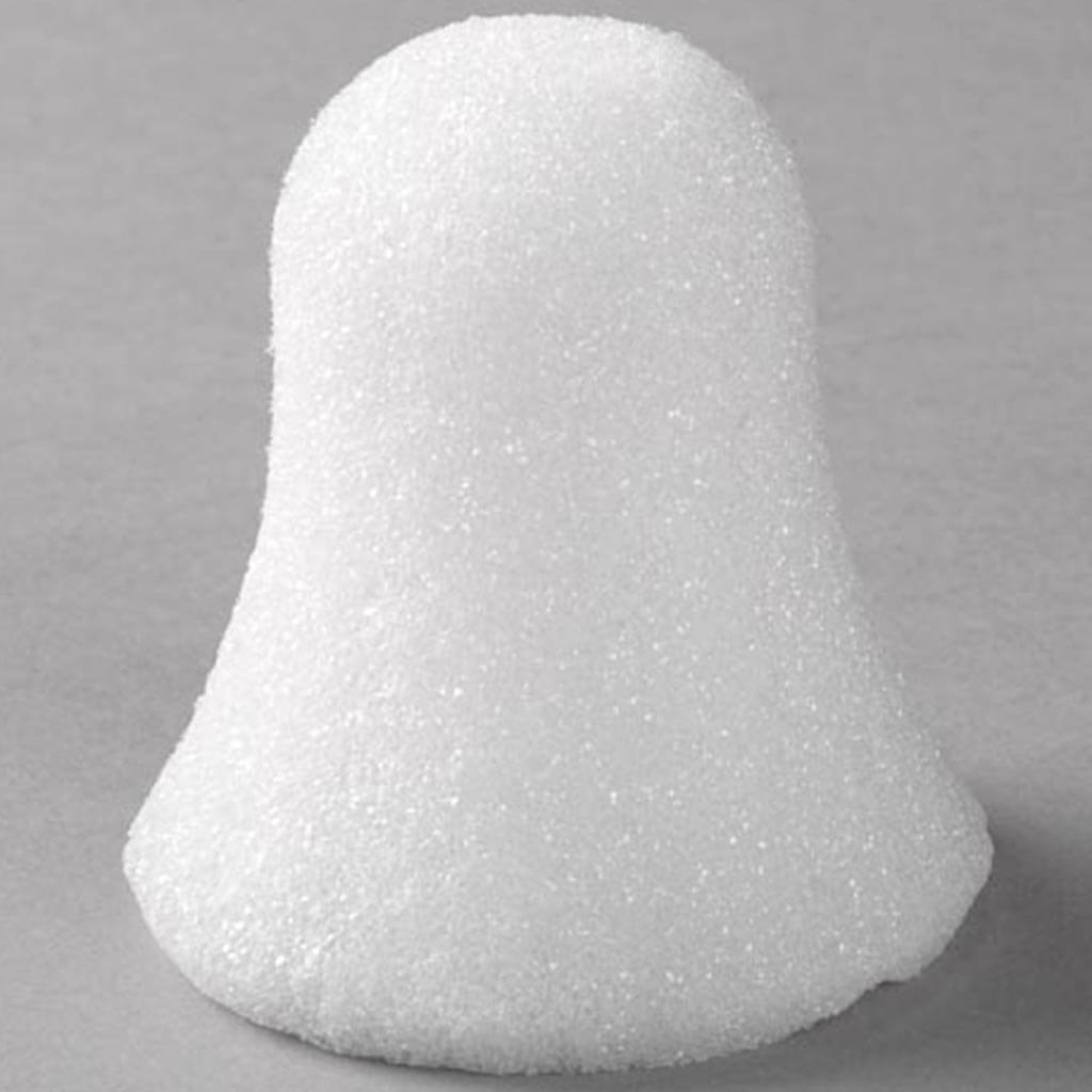 Styrofoam Full Round Bell 4in White