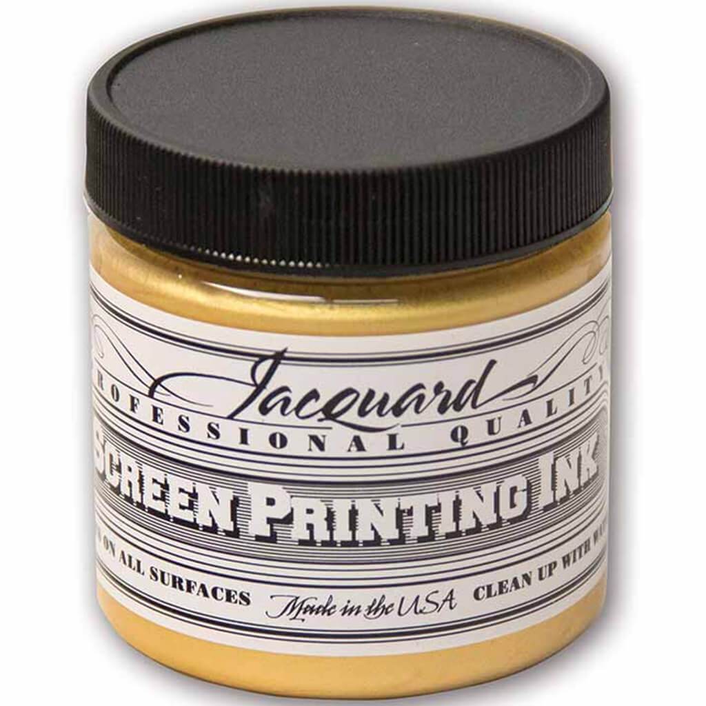 Professional Screen Printing Ink 4oz Solar Gold