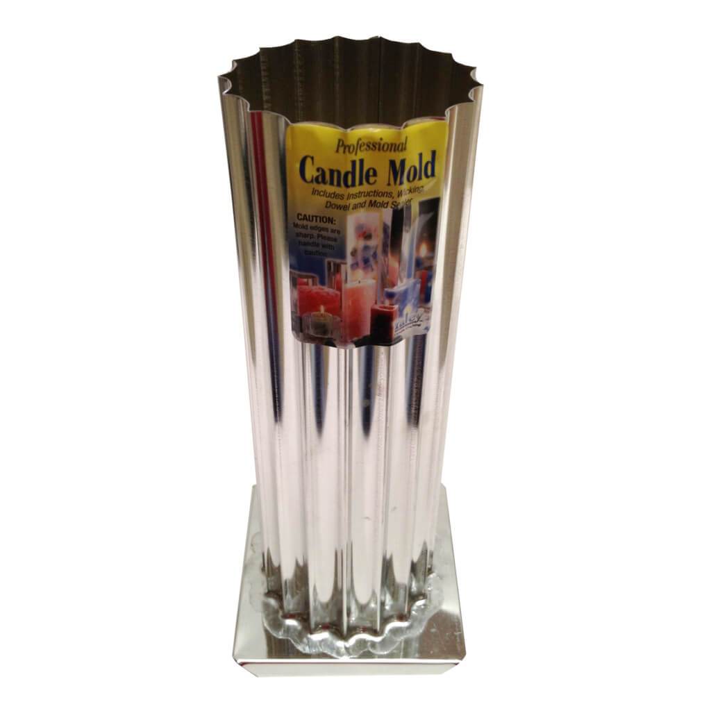 Metal Candle Mold Round Column 3 1/4X9 1/2 