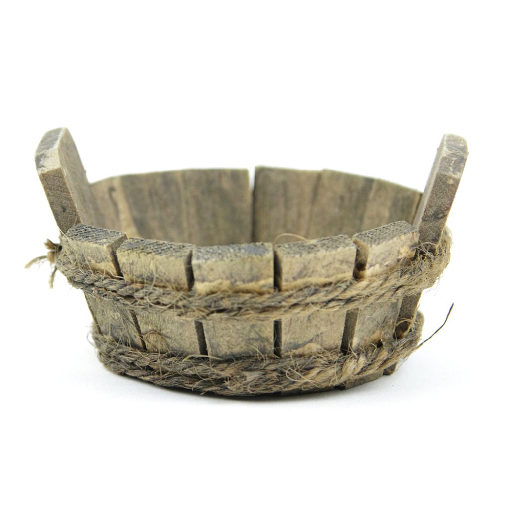 Mini Garden Wooden Tub (6.5D X 3H Cm 1Pc 