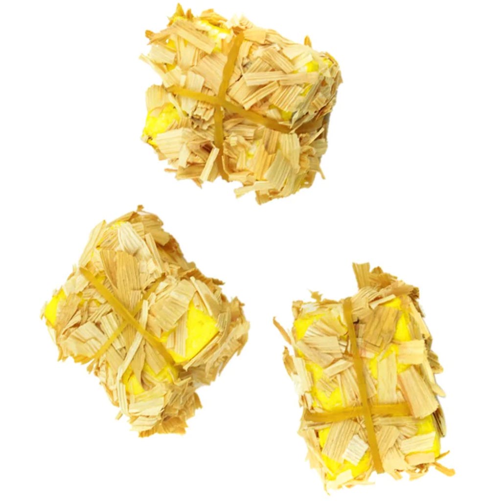 Mini Garden 3Pc Straw Bales, 3 X3X2 Cm 