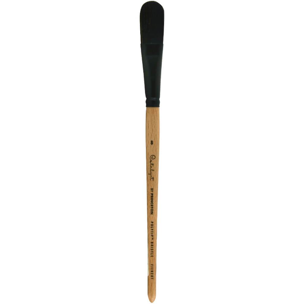 Princeton Catalyst Polytip Long Handle Bristle Brushes Filbert Short Hair