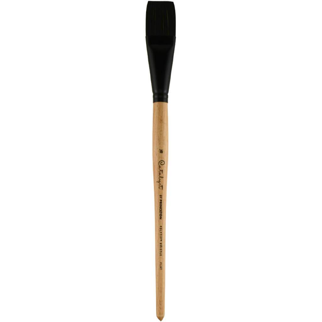 Princeton Catalyst Polytip Long Handle Bristle Brushes Flats