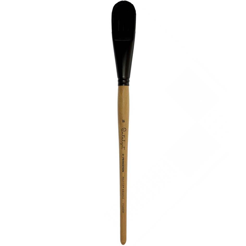 Princeton Catalyst Polytip Long Handle Bristle Brushes Filbert