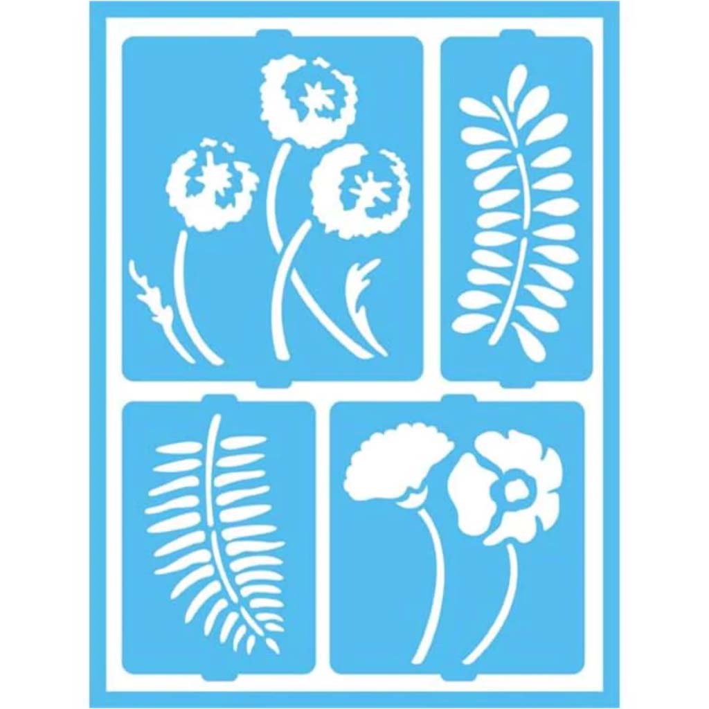 Self Adhesive Stencils Botanical Garden 6X8