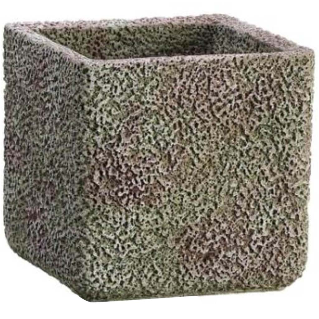 4H4W4"L Stone Look Cement Pot 