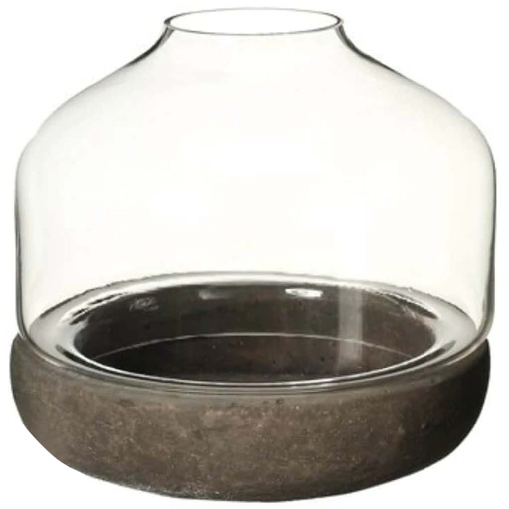 9D8.5"H Gla.Hurricane/Cem.Base 