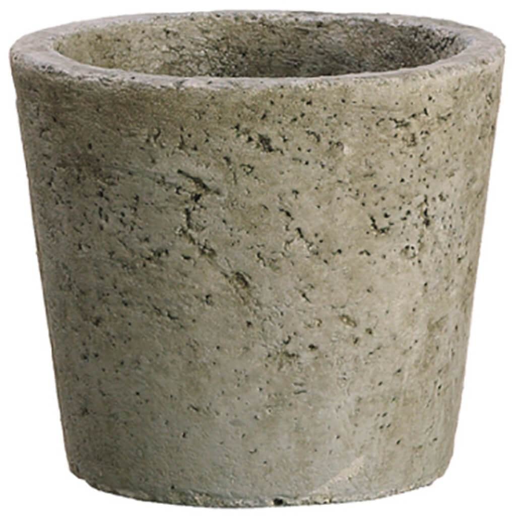4.8D4.1"H Cement Pot Gy 