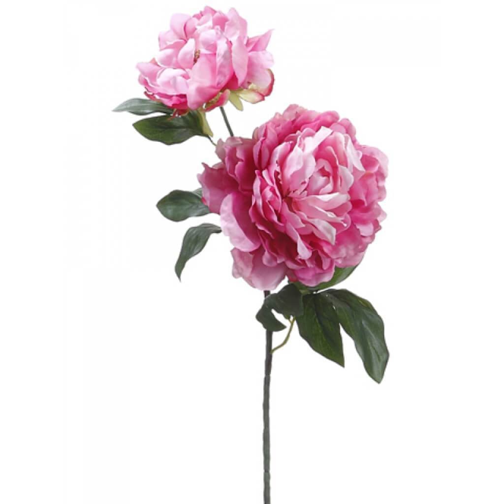 19.5"Peony Spray W/Bud Ce/Tt 