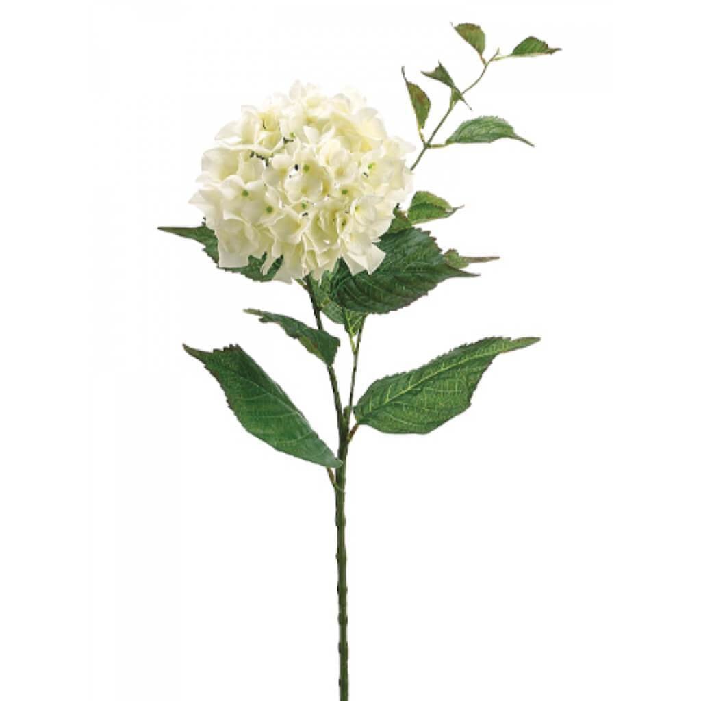 34"Hydrangea Spray X2 Cr/Wh 