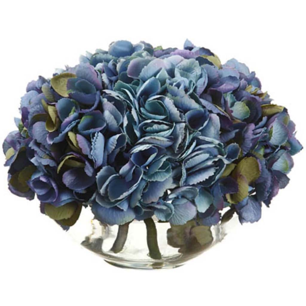 9&quot;Hydrangea In Glass Vase Bltt 