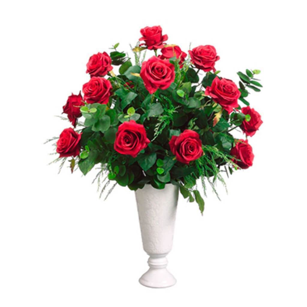 28H24W24"L Rose/Fern/Euca(P)Re 