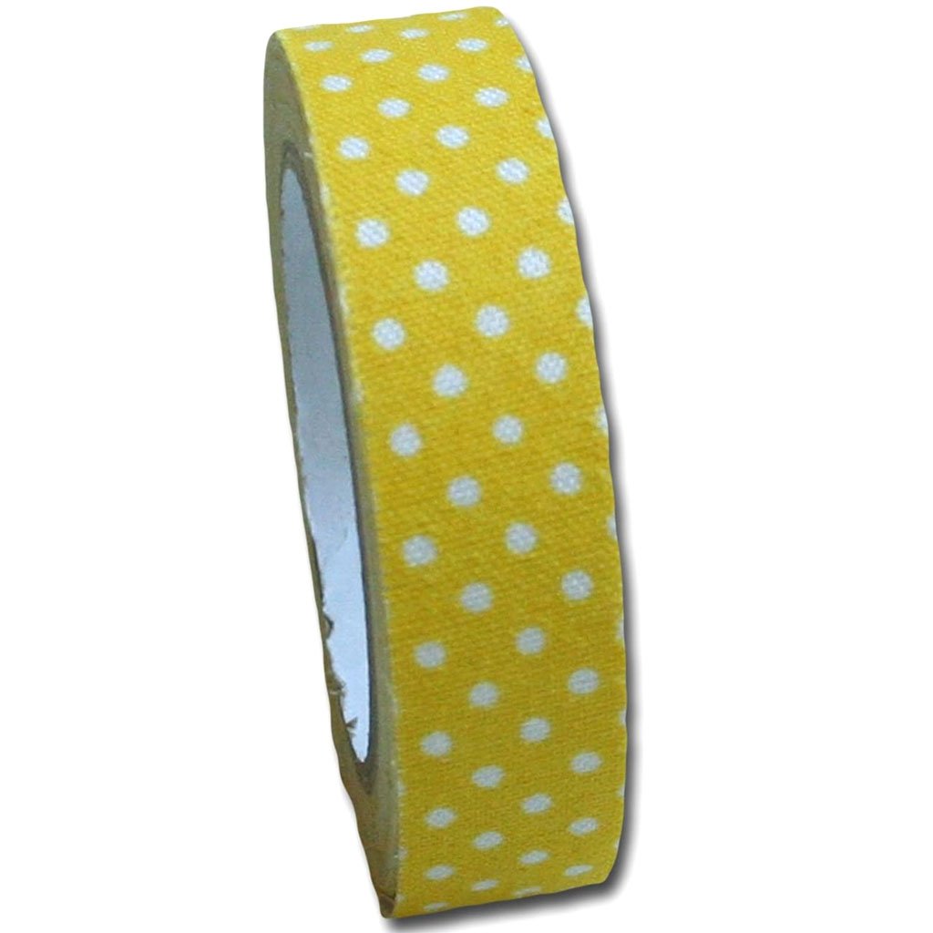 Maya Road Candy Dot Fabric Tape 0.59in x 5yd Lemon Yellow