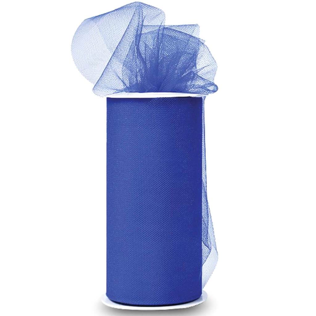 Expo Shiny Tulle 6in x 24yd Spool Royal Blue