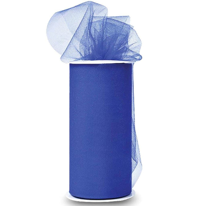 Expo Shiny Tulle 6in x 24yd Spool Royal Blue