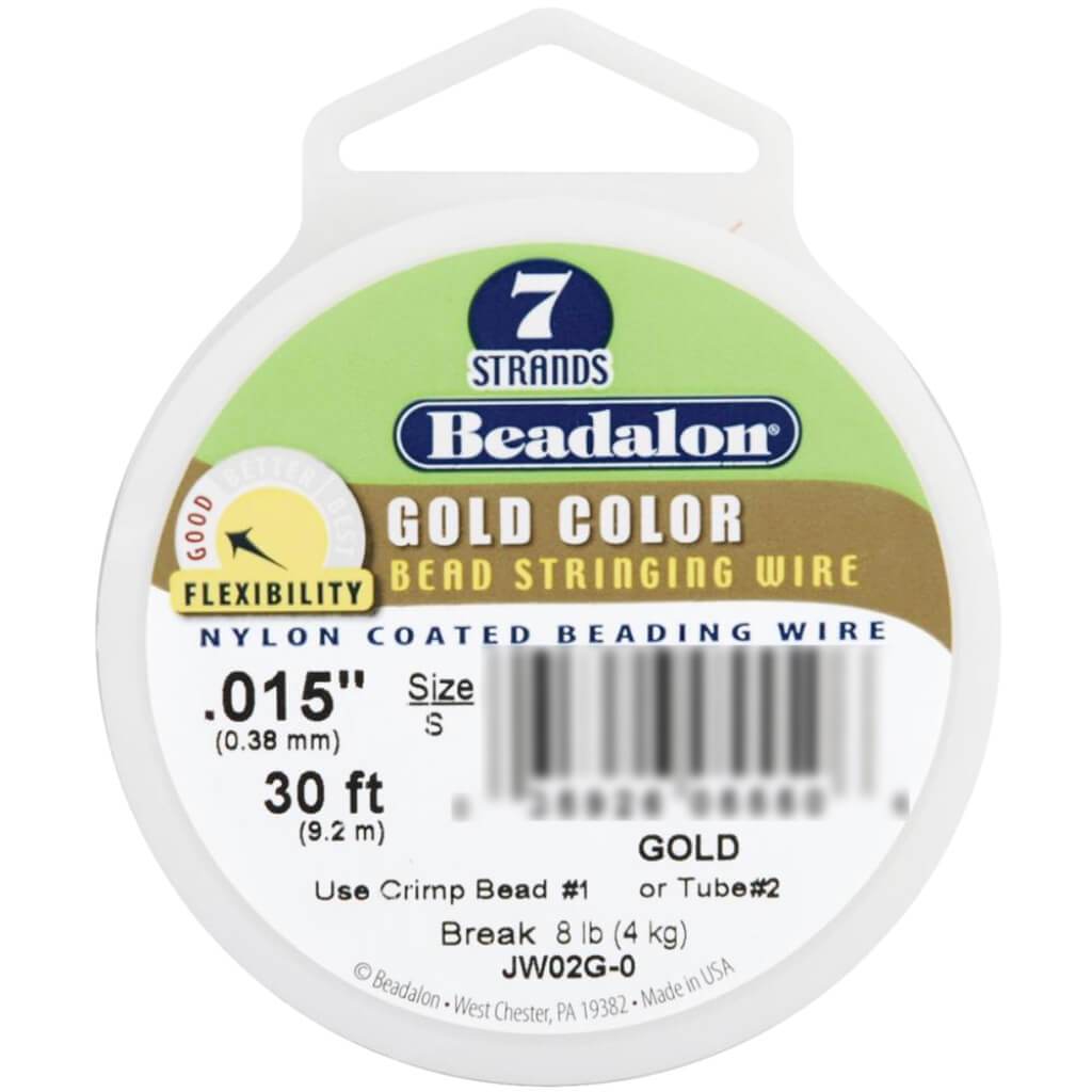 Stringing Wire 7-Strand .015in x 30ft Satin Gold