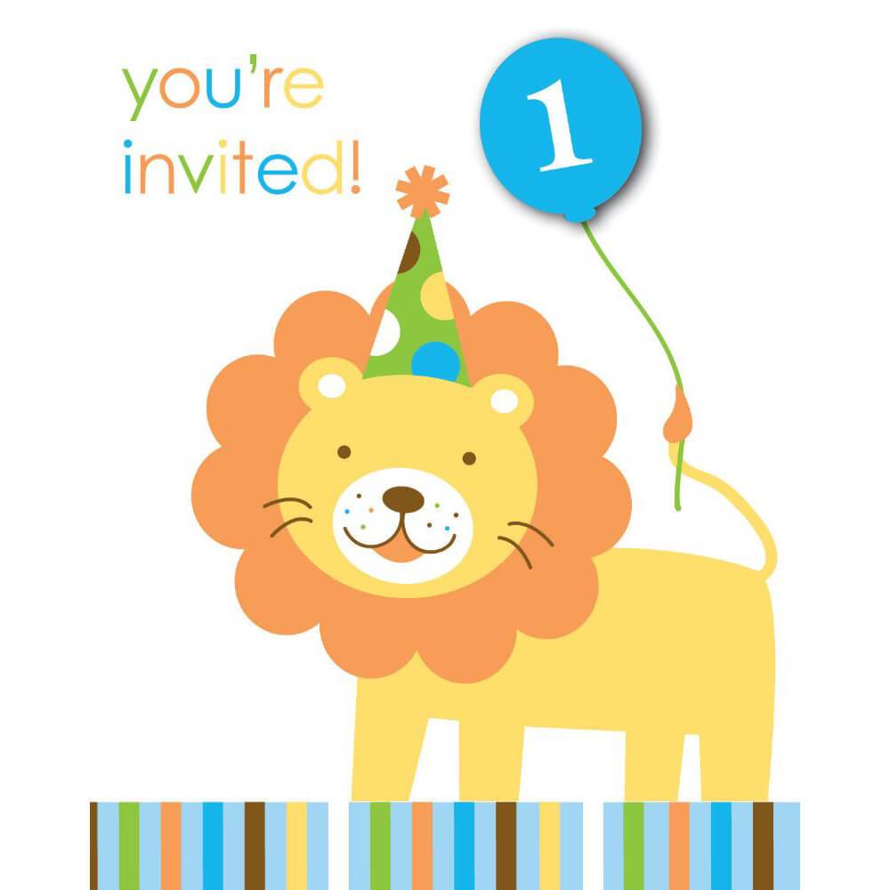 Sweet at One Boys 1st Birthday, Invitations 8ct 