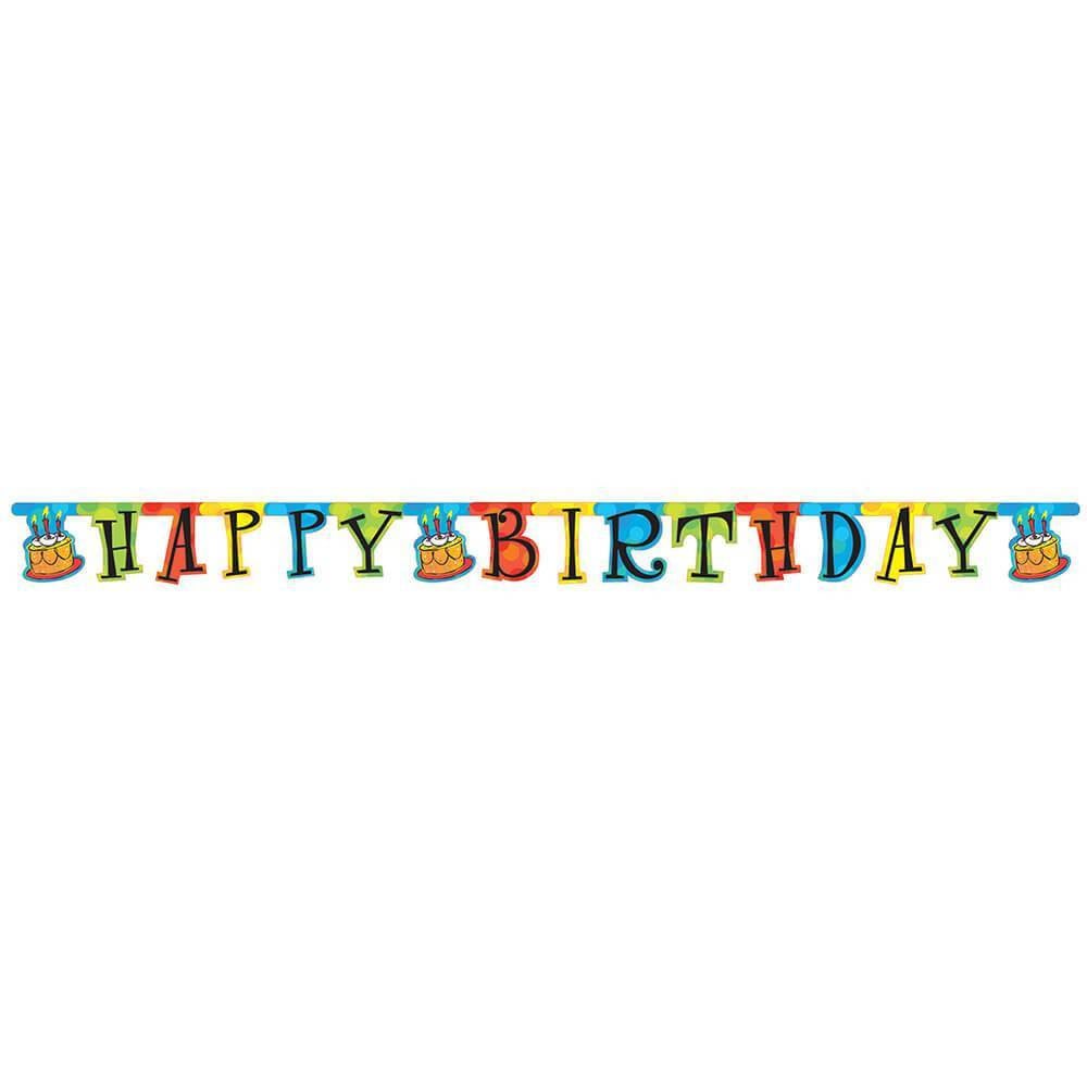 Cake Celebration Large Happy Birthday Banner 