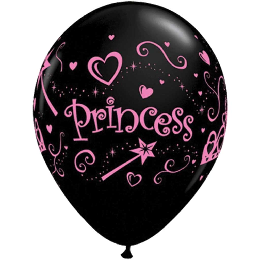 Princess Onyx Black Foil Balloon 11in 