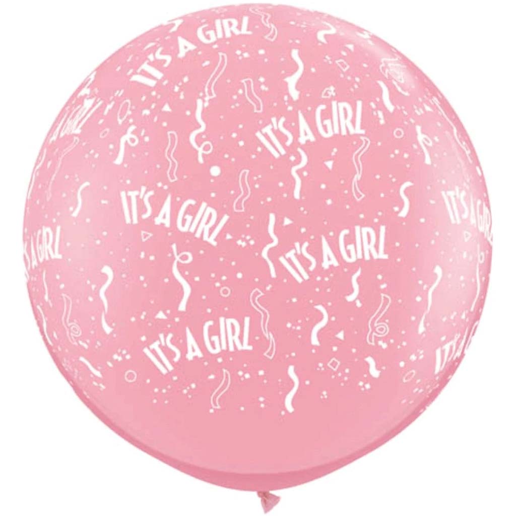 Latex Balloon Its A Girl Around 3Ft.