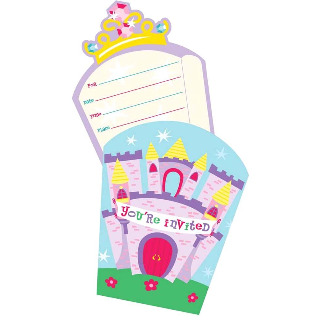 Princess Castle Fun Pop-Up, Invitations 8ct 