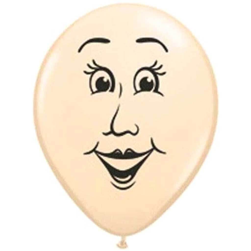 Young Woman Face Latex Balloon, 20in