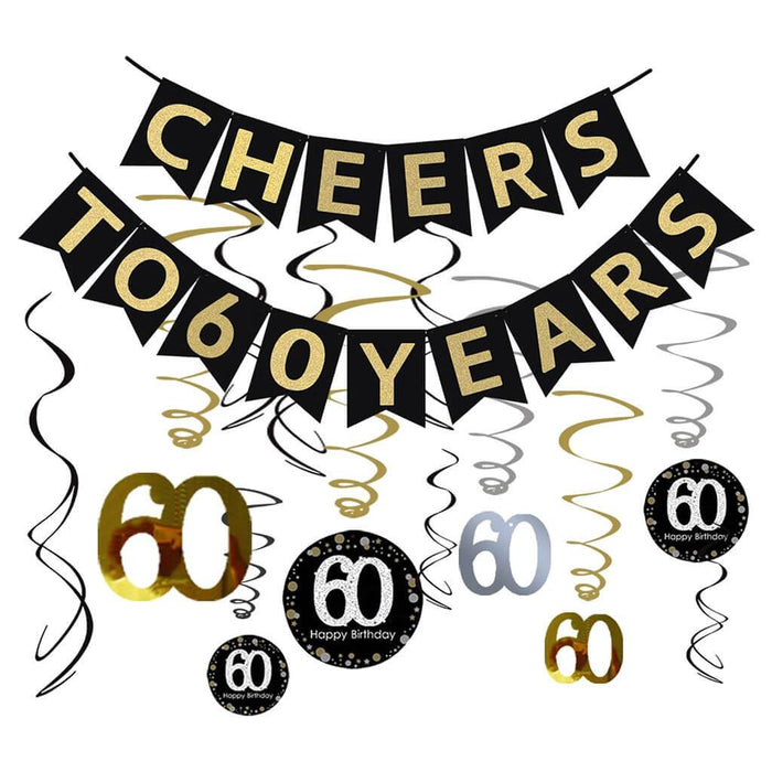 Life is Great Over the Hill Birthday Party Decoration Deluxe Danglers - 60th Birthday