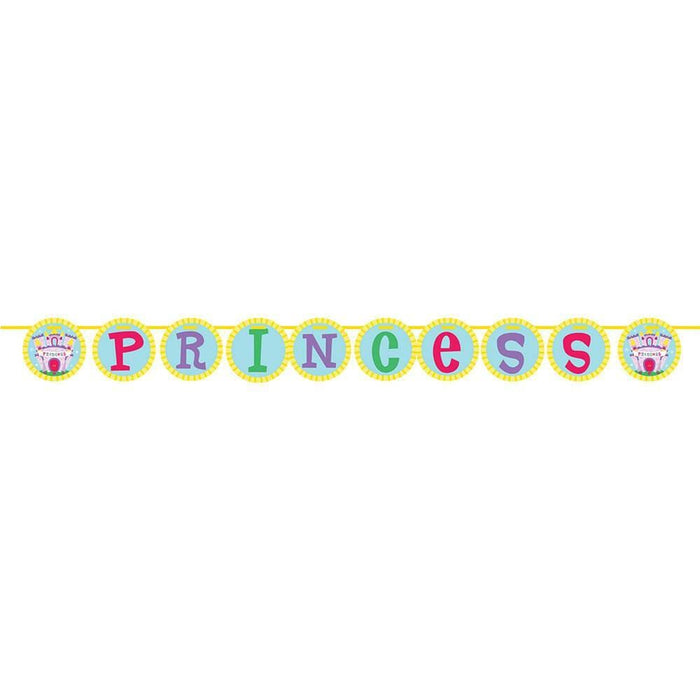 Princess Castle Fun Princess, Circle Ribbon Banner 